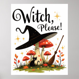 Witch Please Cute Cottagecore Wall Art