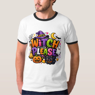 WITCH PLEASE Cute Spooky Halloween T-Shirt