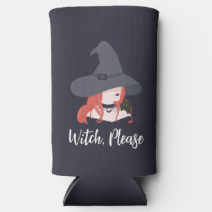 Witch Please Foam Slim Can Cooler