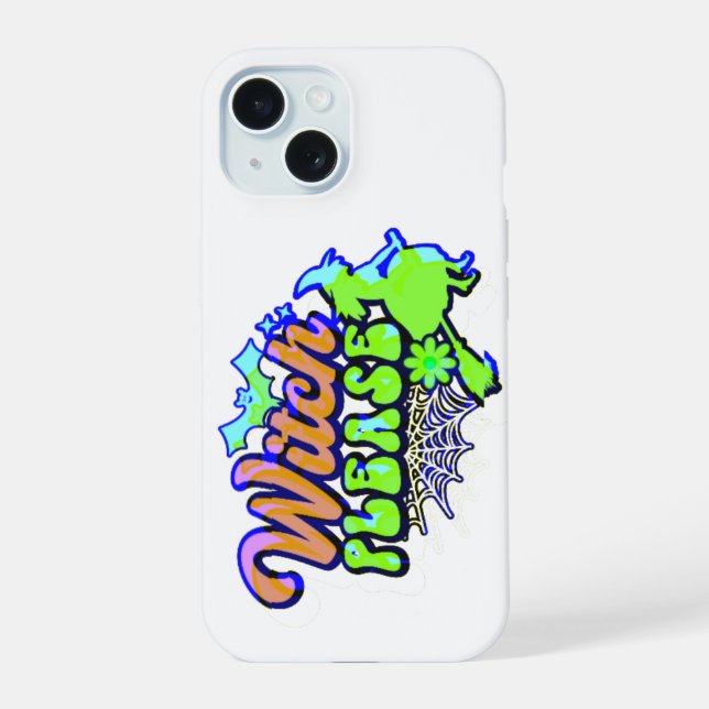 WITCH PLEASE  funny  halloween  iPhone 15 Case (Back)