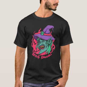 Witch Please Halloween Pagan Wicked Pastel Goth W T-Shirt