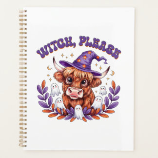 Witch Please Highland Cow Halloween Planner
