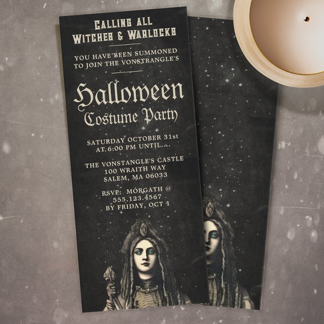  Witch, Psychic Adult Halloween Party Invitation (Creator Uploaded)