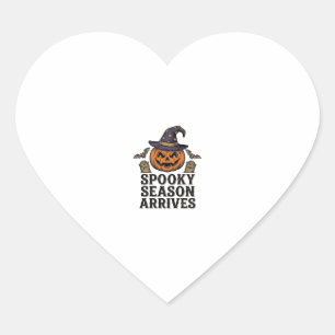 Witch Pumpkin Halloween Vintage Engraving Shirt De Heart Sticker