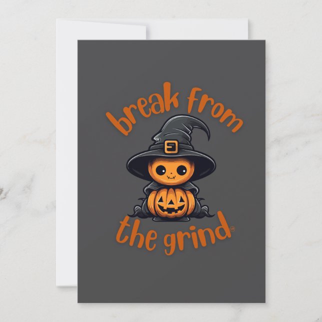 Witch Pumpkin Invitation (Front)