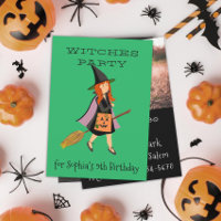 Witch Redhead Girl Halloween Birthday Party
