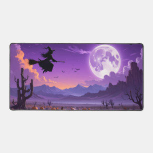 Witch Ride Under the Blood Moon Desk Mat