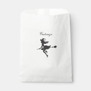 Witch Riding Broom Halloween Thunder_Cove Favour Bags