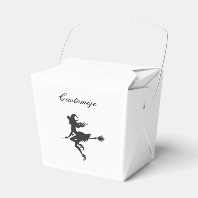 Witch Riding Broom Thunder_Cove  Halloween Favour Box (Front Side)