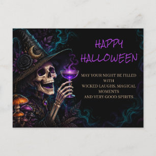 Witch’s Brew & Boo ze Gothic Halloween Cocktail  Postcard