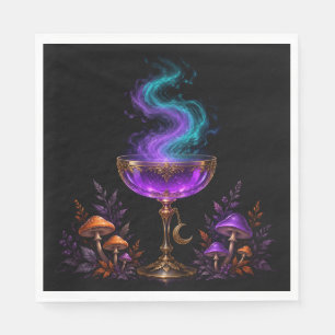 Witch’s Brew Gothic Potion Halloween Cocktail Napkin