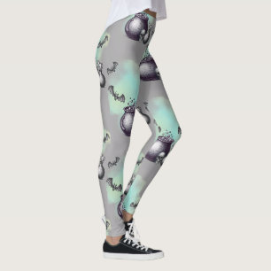 Witch’s Cauldron, Bats & Skull Halloween Leggings