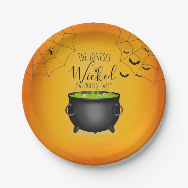 Witch’s Cauldron Paper Plate (Front)