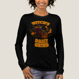 Witch’s Daily Grind Barista Humour Halloween Coffe Tri-Blend Shirt