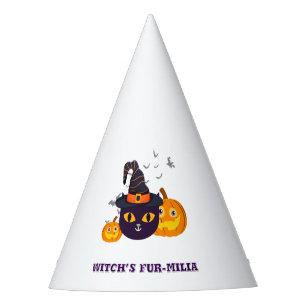 Witch’s Fur-miliar Halloween Party Hat