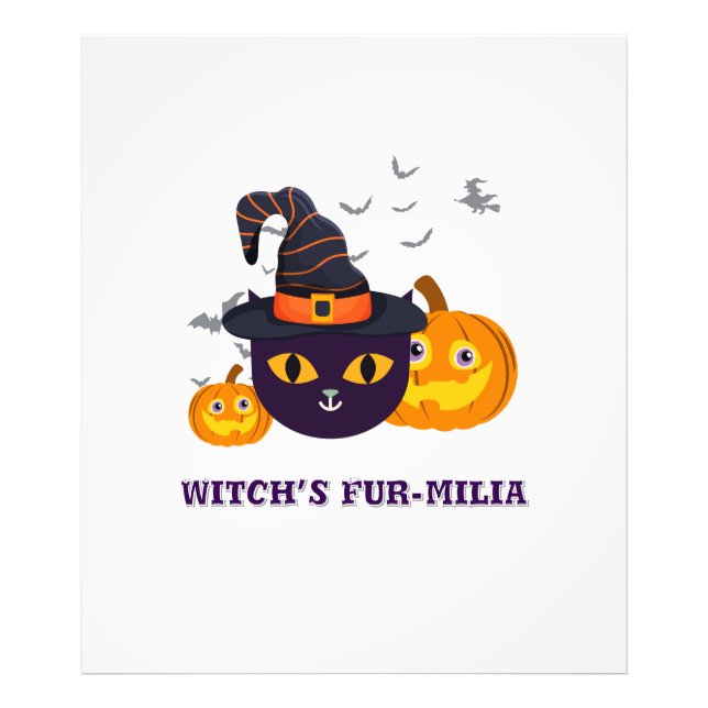 Witch’s Fur-miliar Halloween Photo Print (Front)