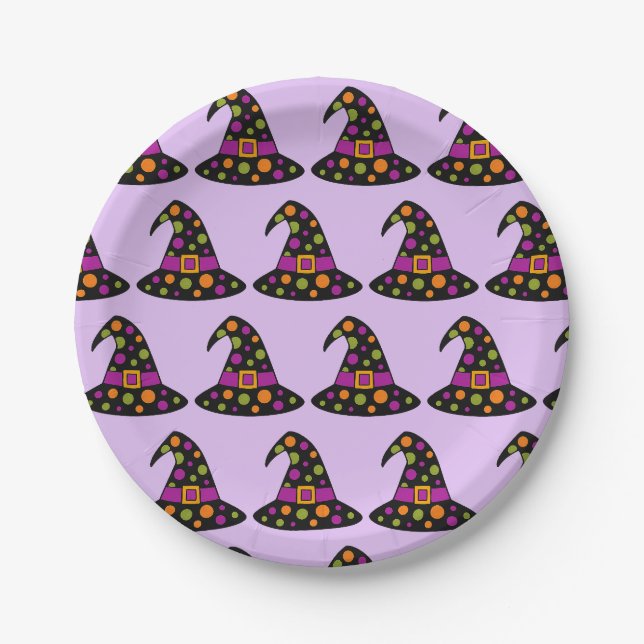 Witch’s Hat Halloween  Paper Plate (Front)