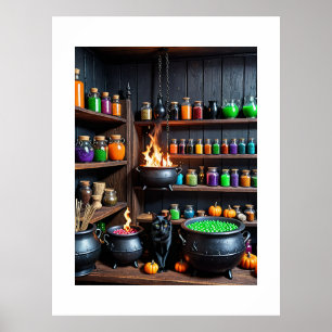 Witch’s Potion Room A Magical Alchemist’s Haven Poster