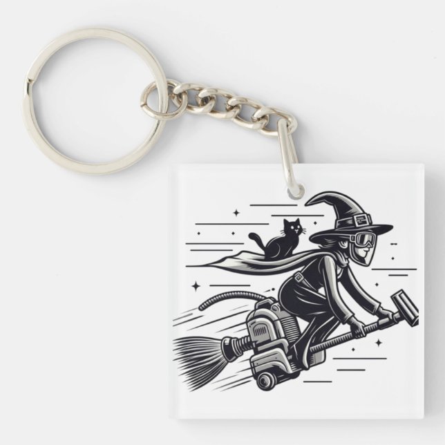 Witch’s Wickedly Fast Halloween Escape! Key Ring (Front)