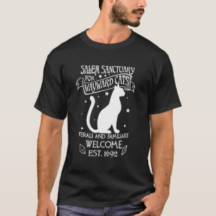 Witch Salem Home For Wayward Black Cats 1692 Gift  T-Shirt