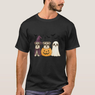 Witch Schnauzer Halloween Schnauzer Dog Mom Dog Lo T-Shirt