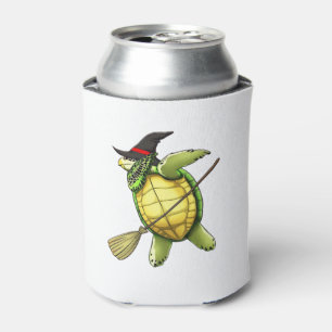 Witch Sea Turtle Dab Funny Halloween Horror Scary  Can Cooler