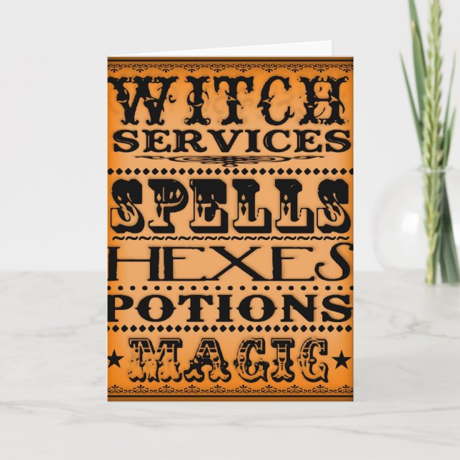 witch services card (Front)