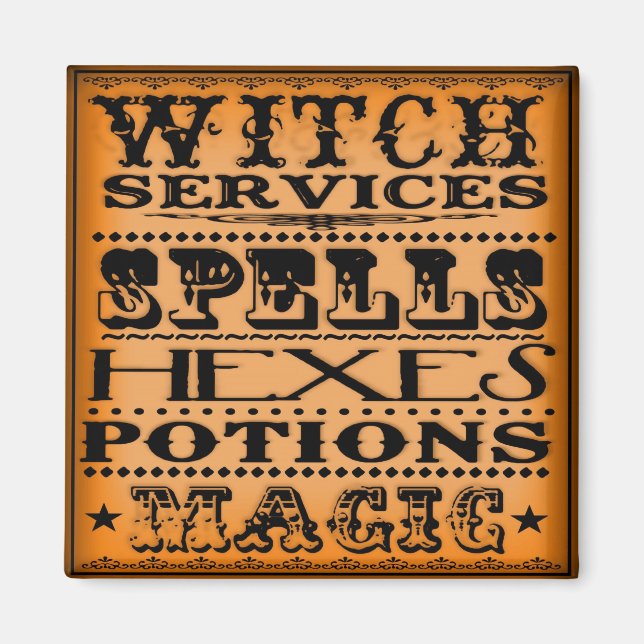 Witch Services Magnet (Front)