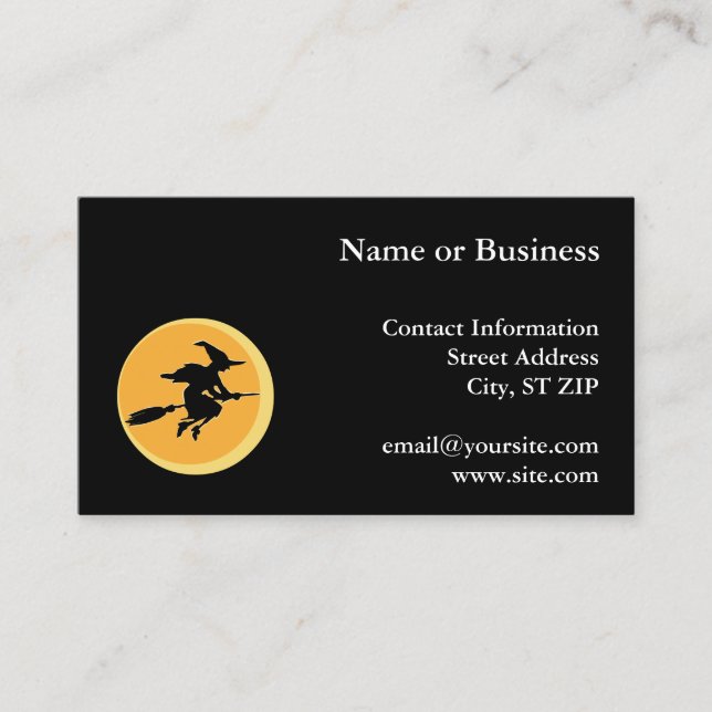 Witch Silhouette Business Card (Front)