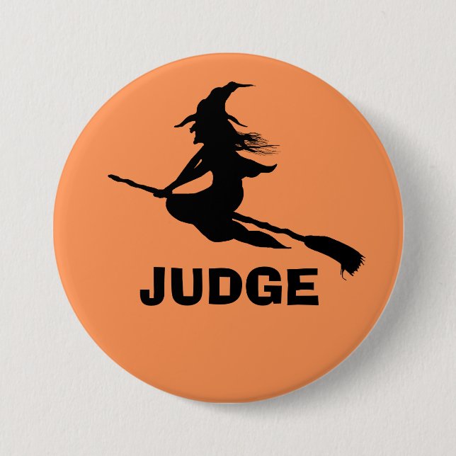 Witch Silhouette Halloween Buttons to Customise (Front)