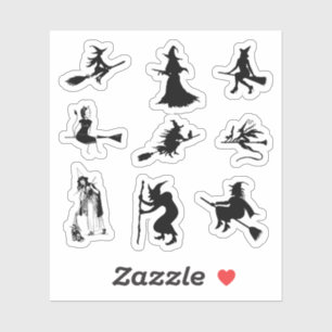 Witch Silhouette Stickers