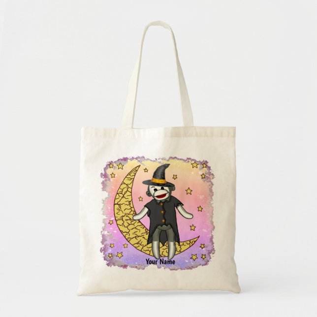 Witch Sock Monkey  Tote Bag (Front)