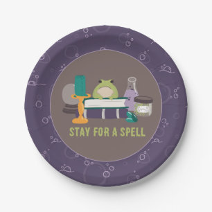 Witch Spell Ingredients Halloween Paper Plate