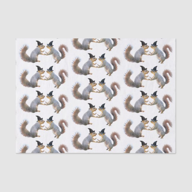 Witch Squirrels Tissue Paper (Front)
