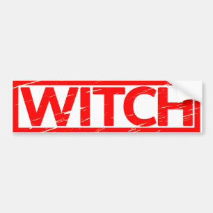 Witch Stamp Bumper Sticker