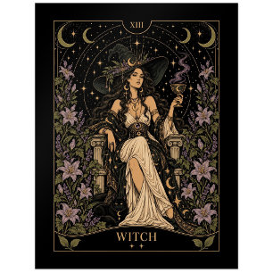 Witch, Starlit Tarot Art Postcard
