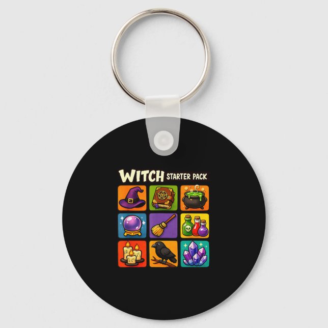 Witch starter pack funny magic witchcraft key ring (Front)