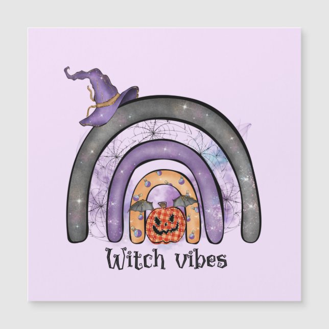 Witch Vibes – Black Rainbow, Purple Witch Hat (Front)
