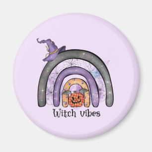 Witch Vibes – Black Rainbow, Purple Witch Hat Magnet