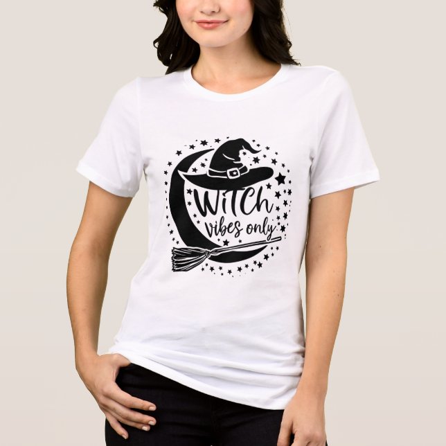 Witch Vibes Only - Halloween Tri-Blend Shirt (Front)