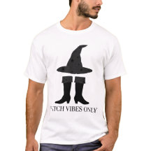 Witch Vibes Only Shirt - Minimalist Witch Hat Hall