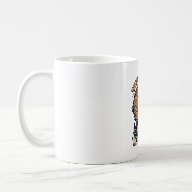 Witch Waltzing Halloween Vintage Engraving Design_ Coffee Mug (Left)