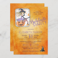 Witch watercolor Halloween bachelorette party