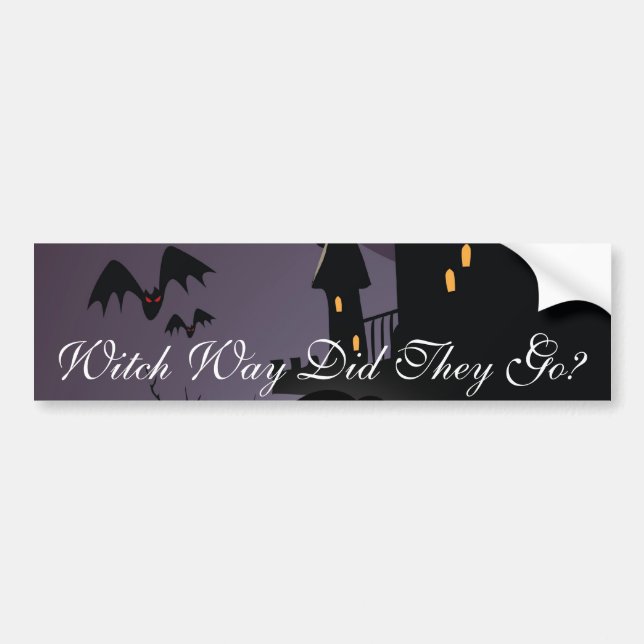 Witch Way Did They Go? Bumper Sticker (Front)