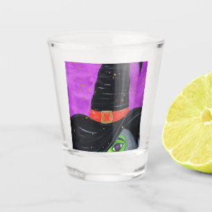 Witch Way to Halloween Shot Glass