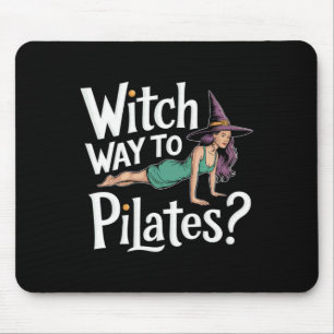 Witch Way To Pilates Funny Halloween Pilates Yoga Mouse Pad