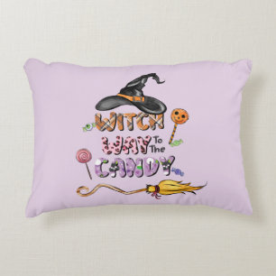 Witch Way to the Candy – Fun Halloween Decorative Cushion