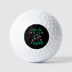 Witch way to the candy - spooky Halloween Golf Balls