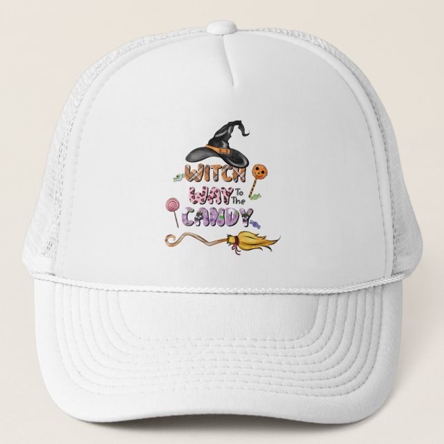 Witch Way to the Candy Trucker Hat (Front)