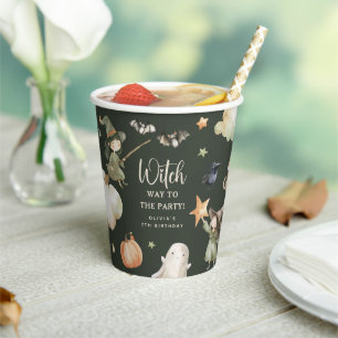 Witch Way to the Party' Kids Halloween Birthday Paper Cups